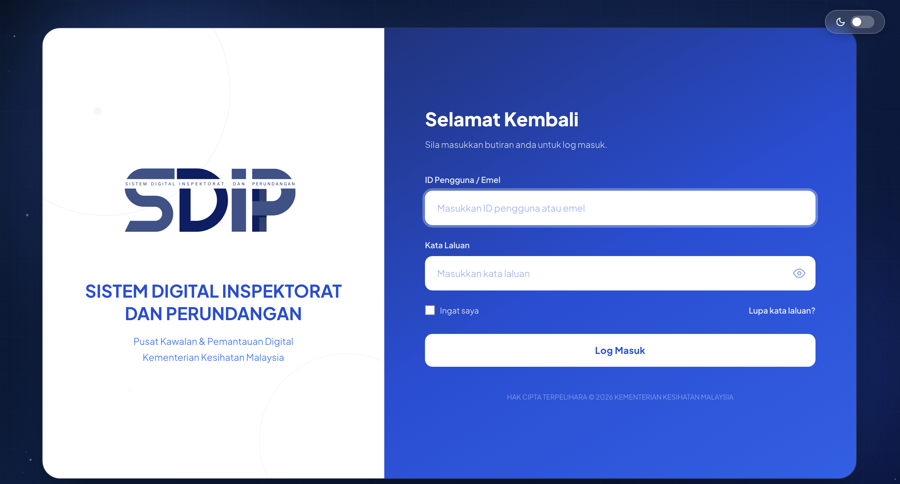 SDIP marketing homepage — Sistem Digital Inspektorat dan Perundangan